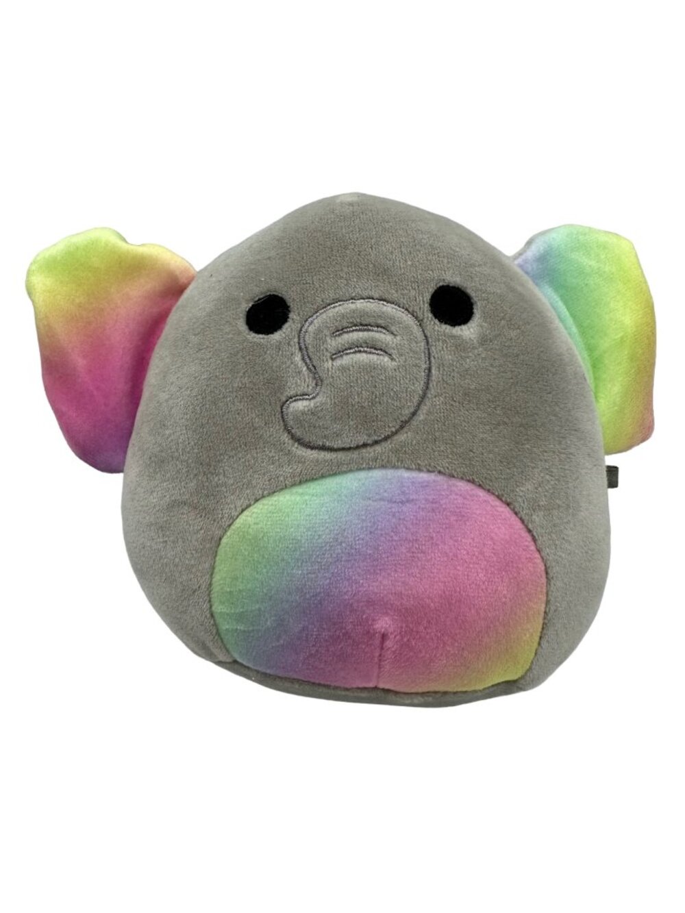 Squishmallows Plush Mila Elephant 5" Stuffed Animal Grey Pink Rainbow Ears Tummy